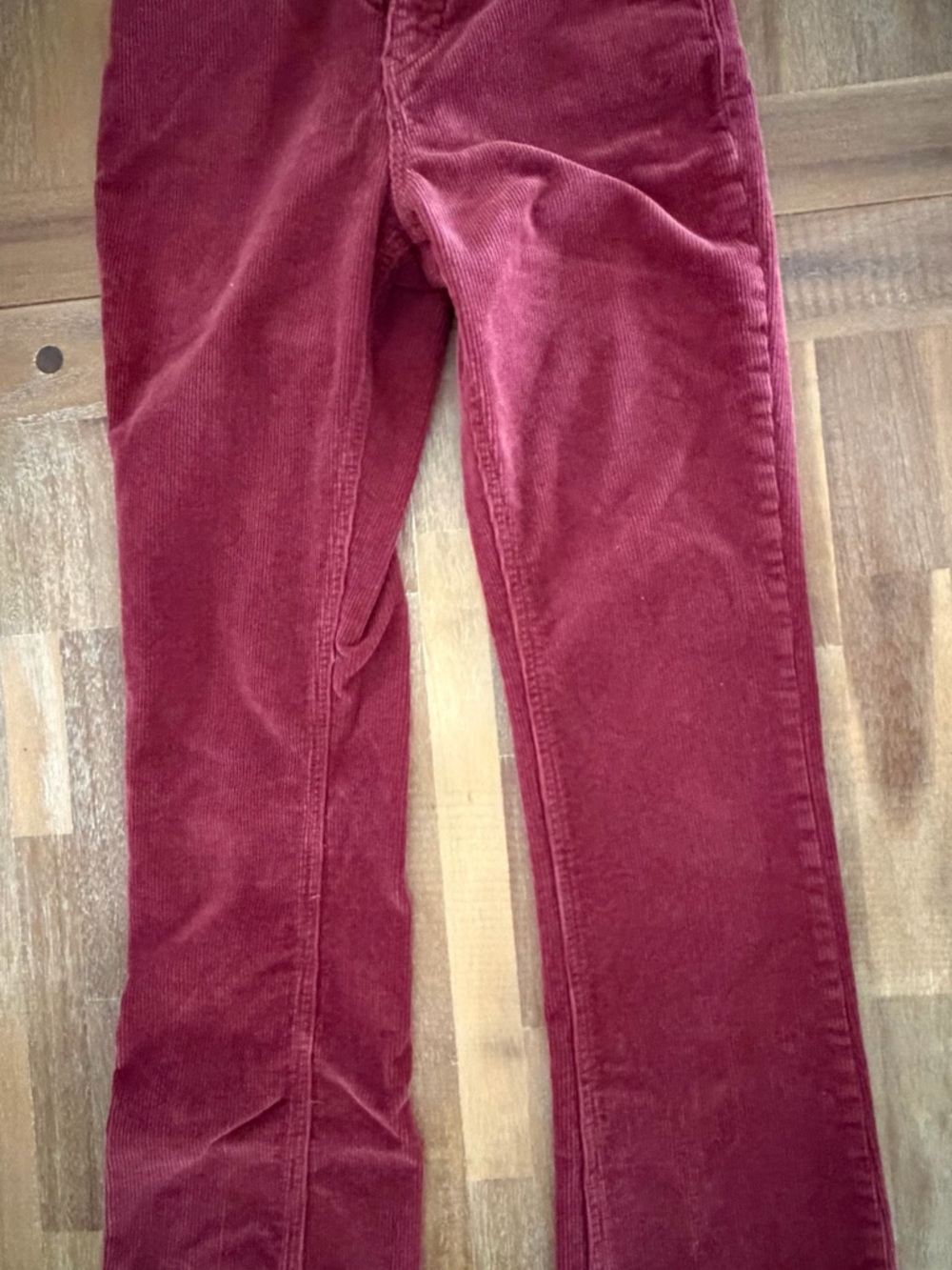 Volcom Red Corduroy Stoned Bootleg Pants